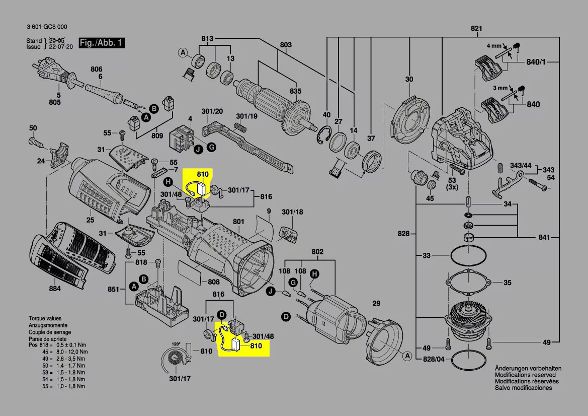 Balais charbon réf. 1 604 321 187 Bosch